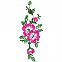 Flowers And Tree Embroidery Design 3